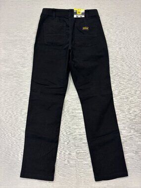 CAT Caterpillar Utility Work Pants Mens 32 x 34 Black Flex Waistband Cell Pocket